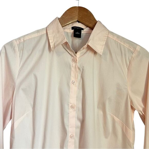 NWT! Ann Taylor light pink button down shirt - Picture 3 of 10
